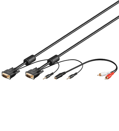 VGA-kabel han/han med lyd, 5m