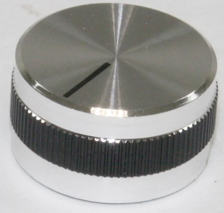 Alu Drejeknap 22,7mm. for Ø=6mm. aksel