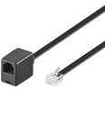 RJ12-RJ12 HAN/HUN kabel, 6m, SORT