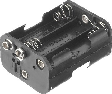 Batteriholder 6 x AA snaplås