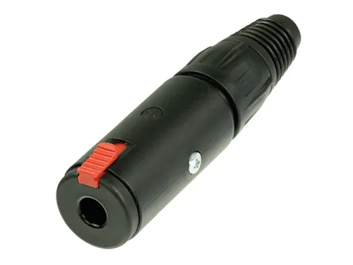 Neutrik Jack hun for kabel stereo, SORT