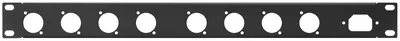 19" frontplade 1U 8xXLR