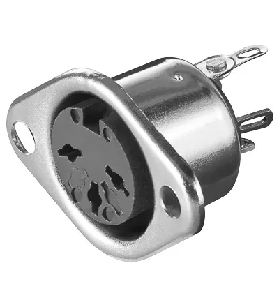 DIN bøsning chassis 3-pol