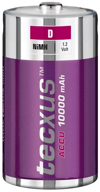 Genopladelig NiMh Batteri D, 10000mAh