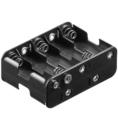 Batteriholder 10 x AA snaplås