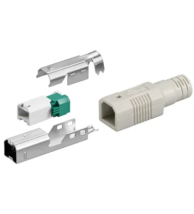 USB PLUG B-Version tool-less assembly