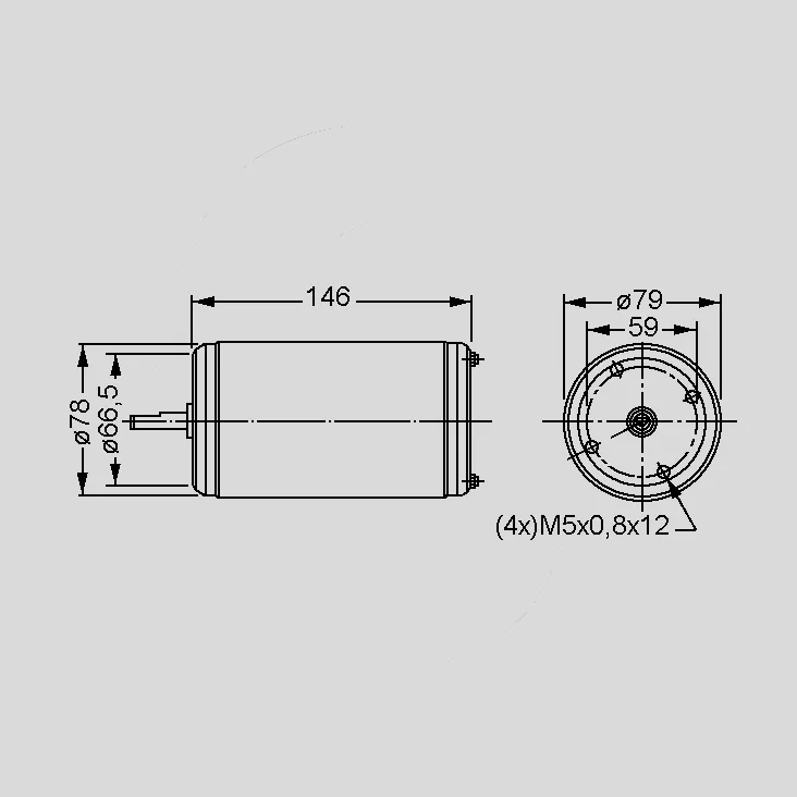 DC-Motor 12V 132W 1000rpm 0,75Nm
