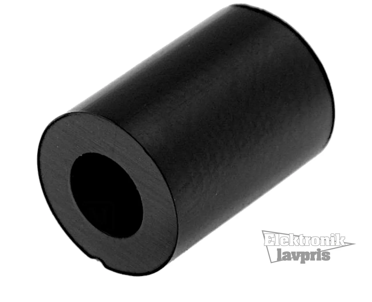 Afstandsrør, cylindrisk, polystyren, 10mm Ø= 7mm/3,6MM, sort