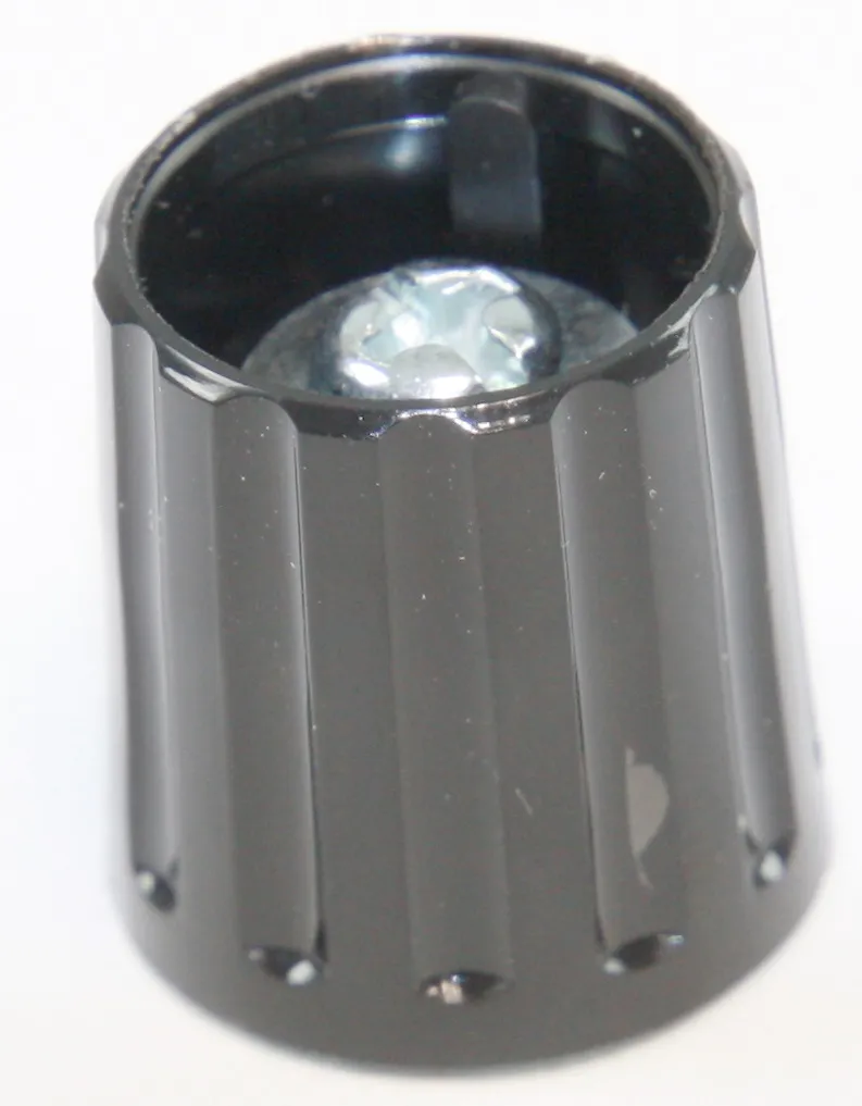 Knap 15/4mm Sort Blank