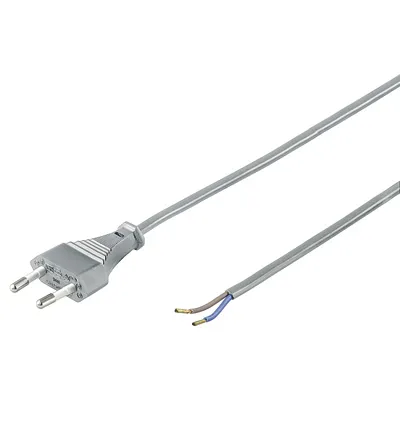 Euro Power Cable 1,5m Grå Open Ende