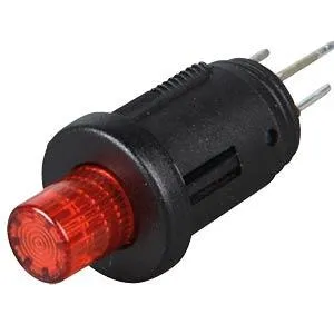 Tryktast 1-pol OFF/(ON) LED Red