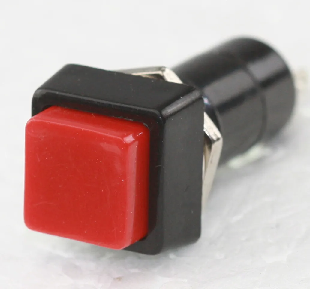 Momentary Switch 125V 3A Red OFF-(ON)