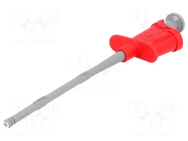 Test Clip 4mm flexible CAT-III Rød