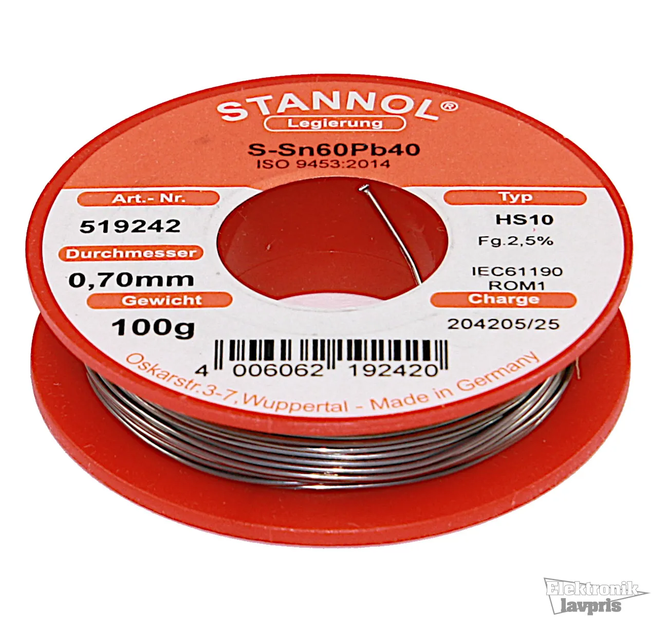 Loddetin Blyholdig  0,7mm 100g
