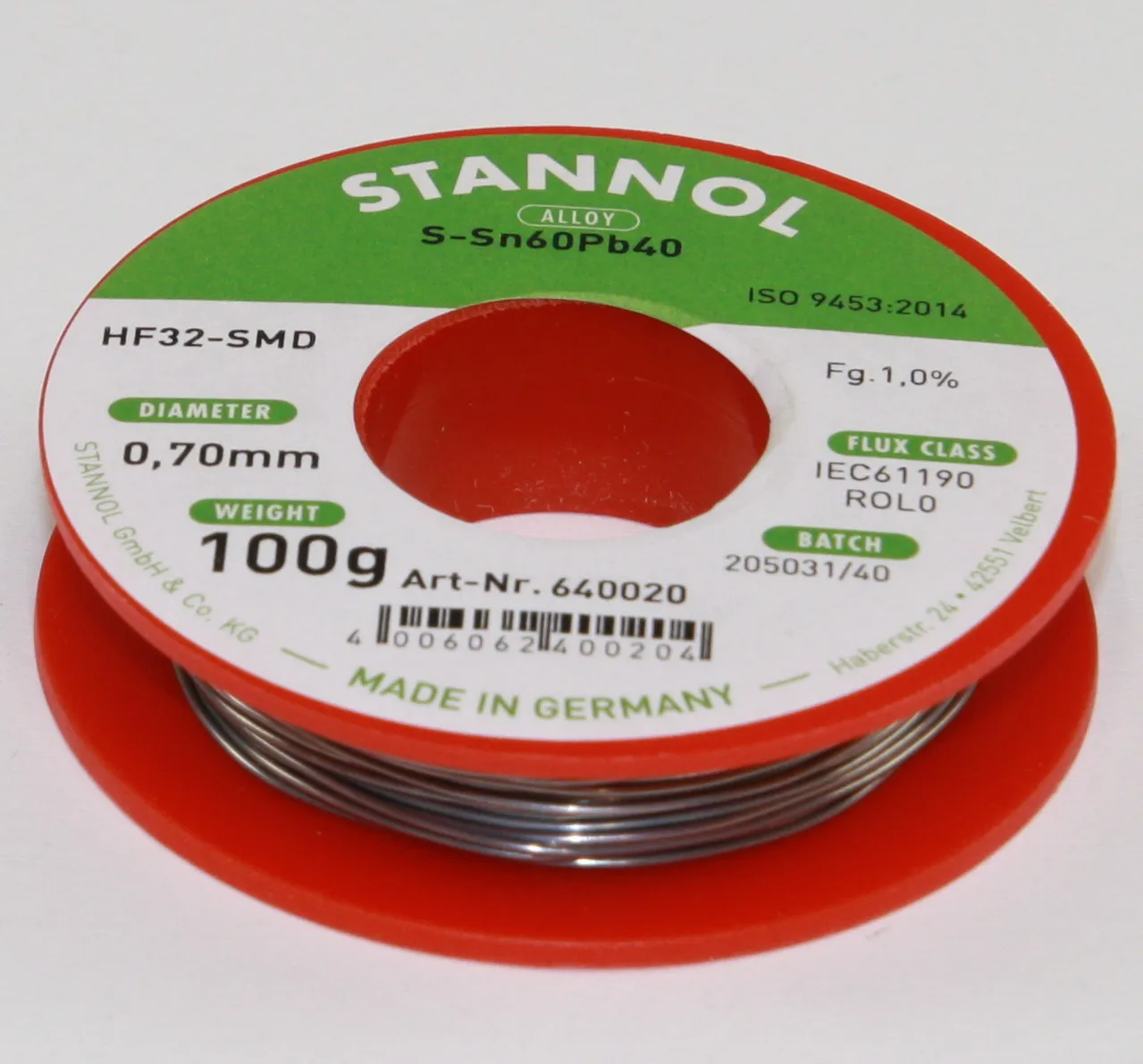 HF32 SMD 1,0% 0,7mm 100g/640020