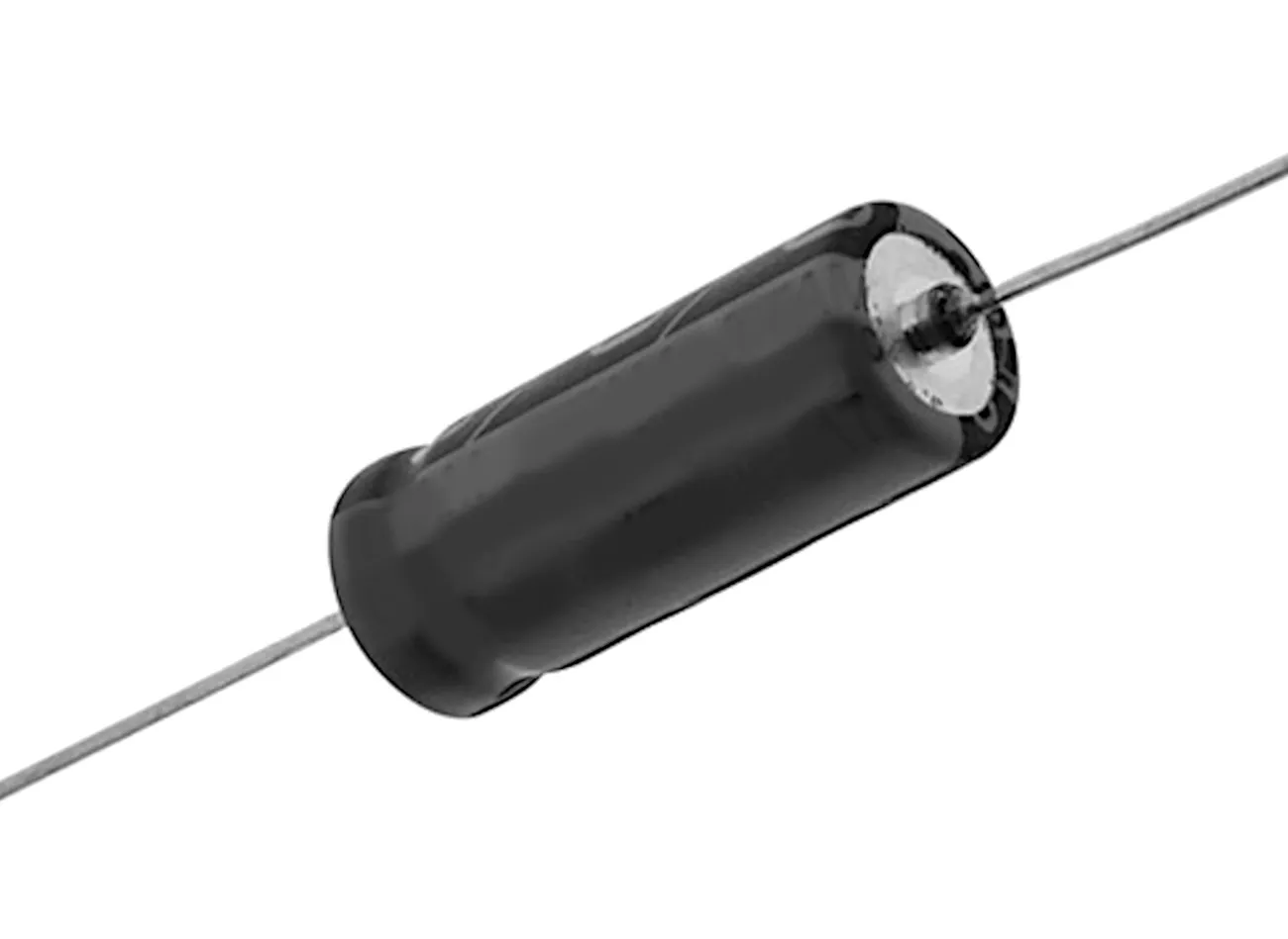 10uF 35V Elektrolyt Axial, 100 stk Ø=6,5x12mm.