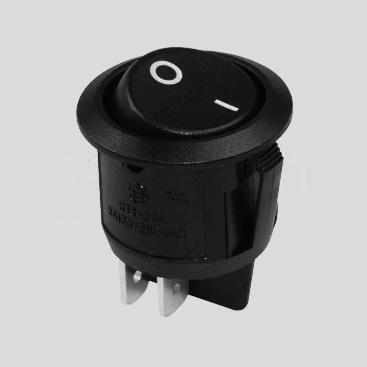 Rocker Switch 2 x ON/OFF 10A 250V Black R13-244A-02-BB-3A