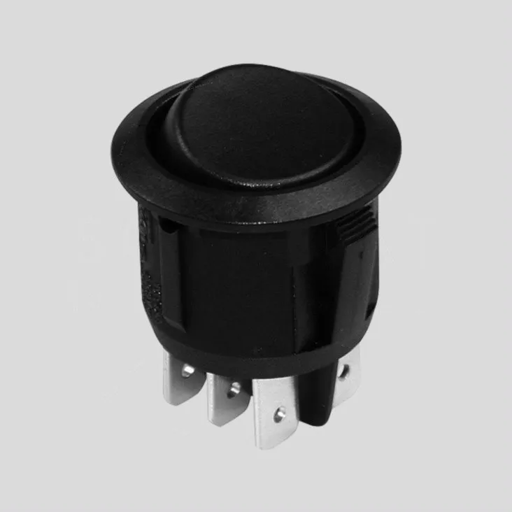 Rocker Switch 2 x ON/OFF/ON 10A 250V Black R13-244D-02BB