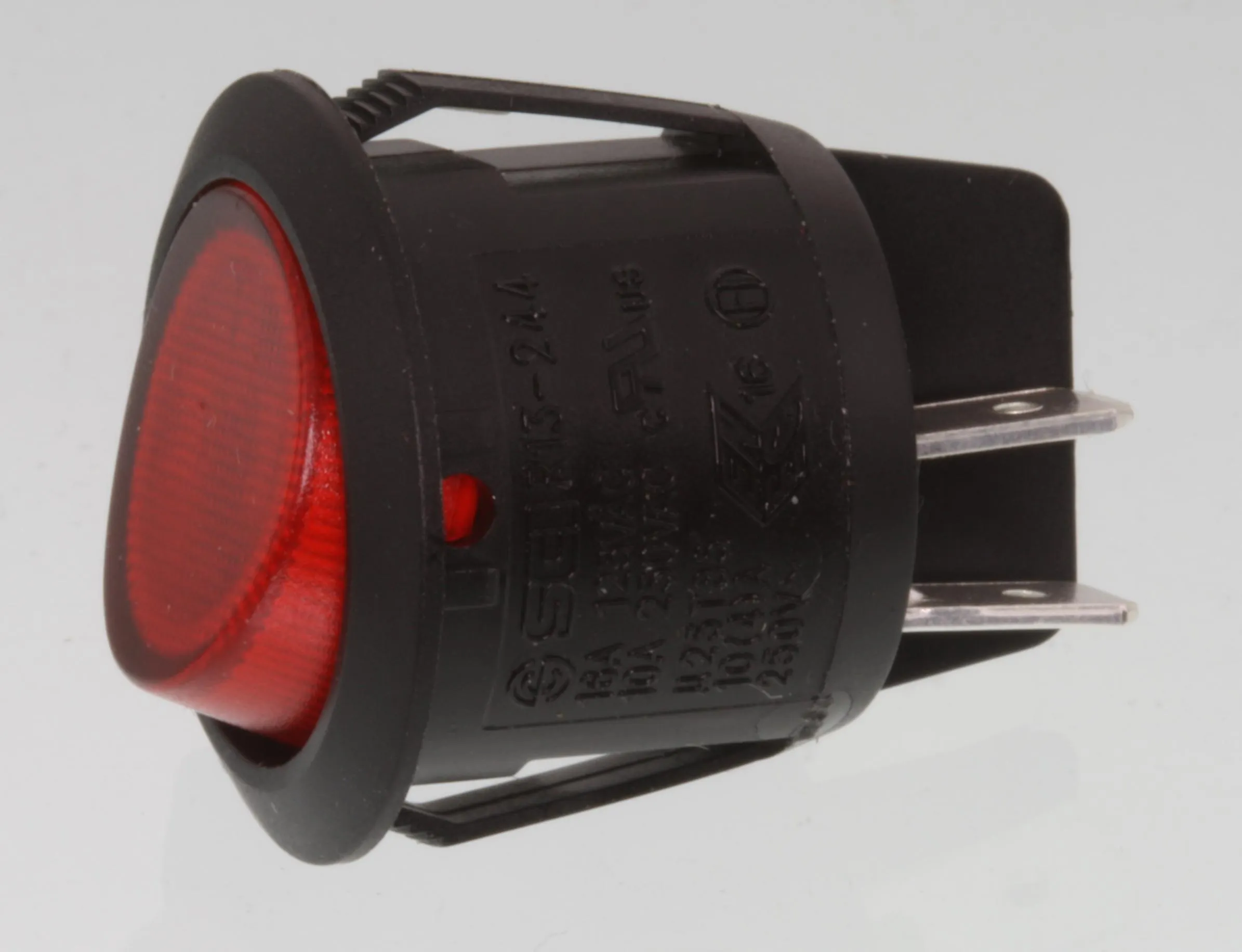 VippeKontakt 2 x ON/OFF 10A 250V Sort/Rød