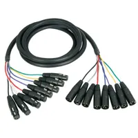 Wiring Loom 8-way XLR m-f 3m