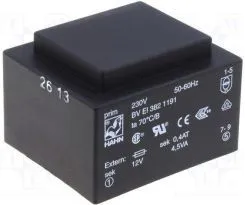 Transformer 4,5VA 230V 9V 500mA