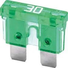 Fladstiksikring, 30A, 32V, grøn