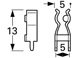 PC Fuse Holder Half 5mm Ms/Sn