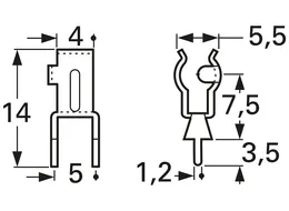 PC Fuse Holder Half 5mm Ms/Sn