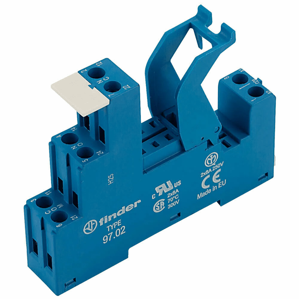 DIN Rail Socket for Series 46, 97.02/ 2 skifte