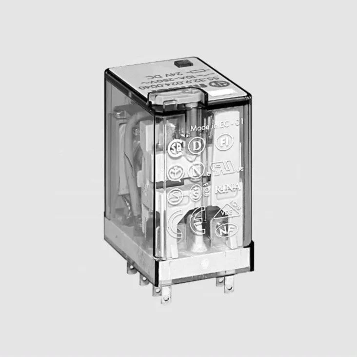 Ind. Relay DPDT 10A 230VAC 17k LED