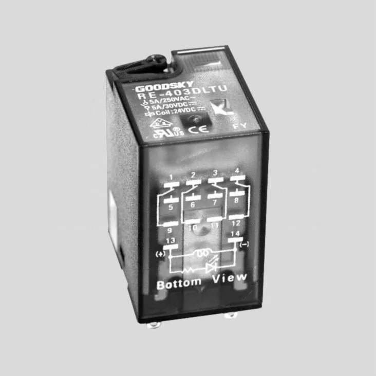 Ind. Relay 4PDT 5A 24V 650R LED Green