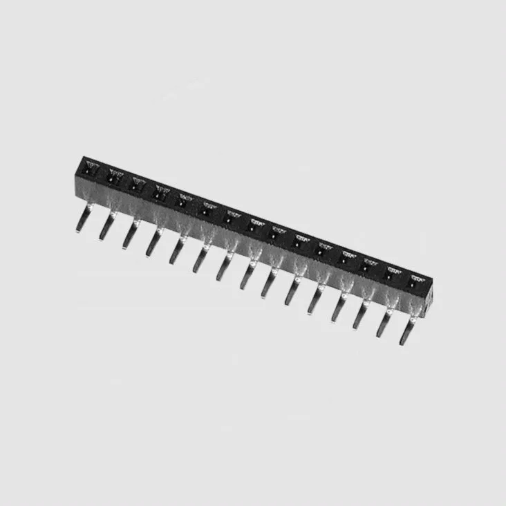 Female Header 1R Angled 15-Pole Au