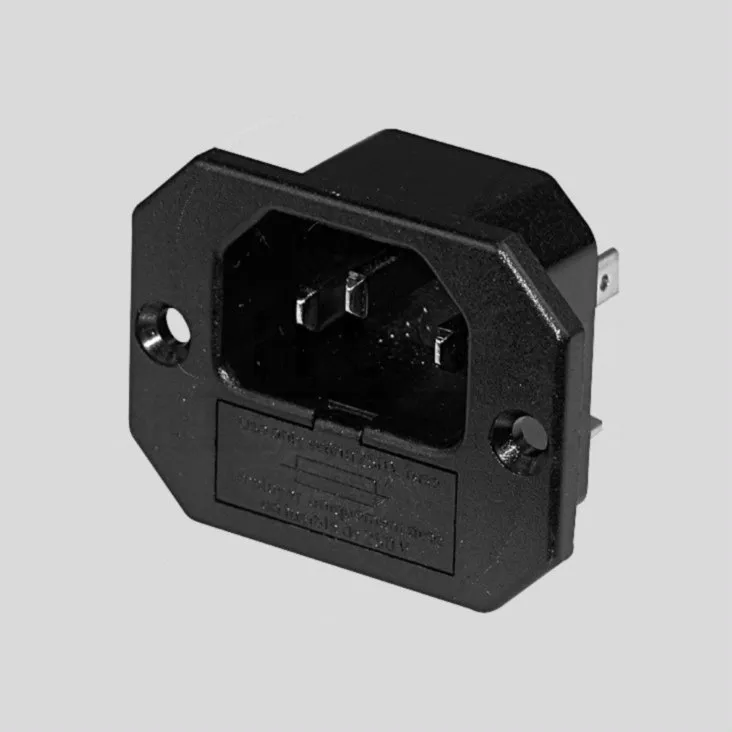 IEC C14 Power Connector Fuseh. Sp=36mm 4,8mm