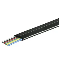 4-Leder Telefonkabel, flad, sort CCA