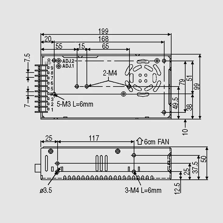 SPS Case 154W PFC 5/24/12V