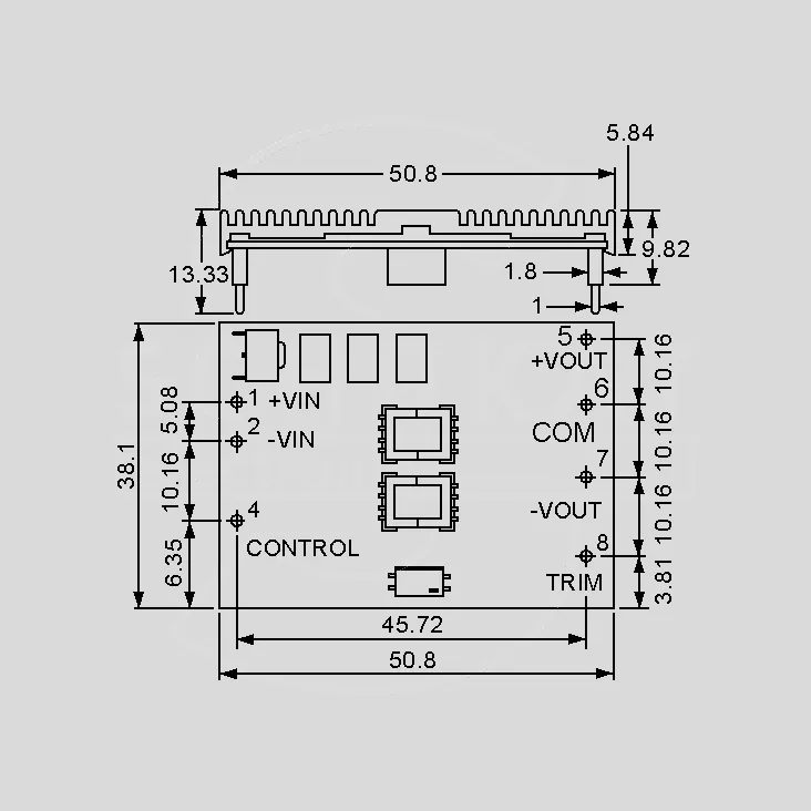 DC/DC-Conv 9,4-36V:+/-5V 1500mA