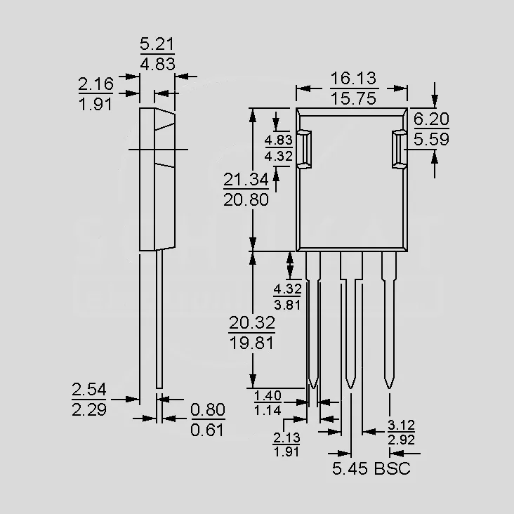 FRED 600V 30A 135W 35ns TO247-Isoplus