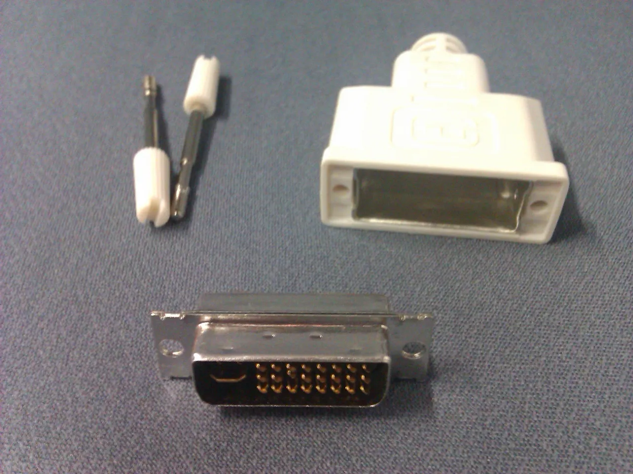 DVI-I duallink hanstik for kabel, lodning