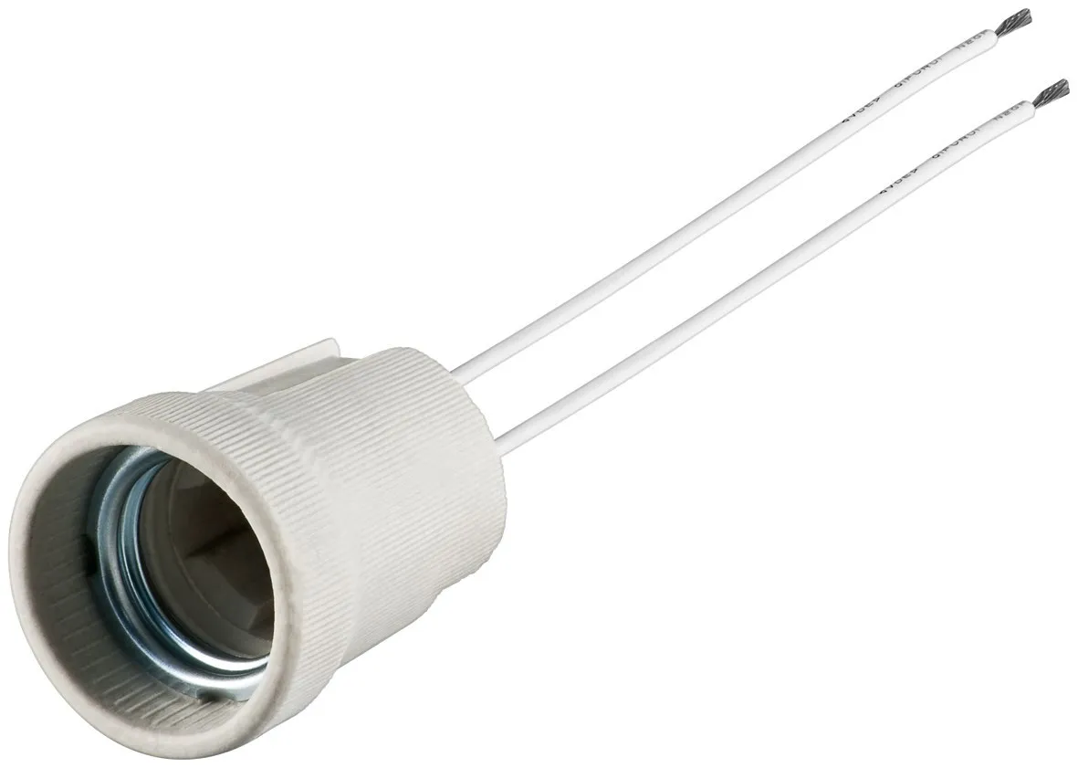Fatning E27 keramik med 0,15M Kabel Silicone