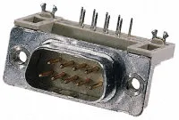 D-sub Plug 9-pole angled 90¤