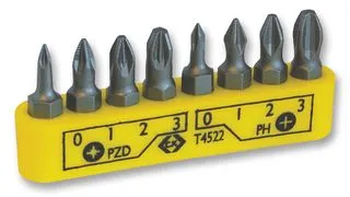 CK TOOLS - BIT SET, PHILLIPS/POZI, 8PC