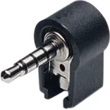 Minijack HAN, 4-POLET, Plast 90¤ vinkel