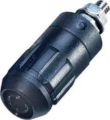 Sikkerhedslaboratoriesokkel ø 4 mm Sort