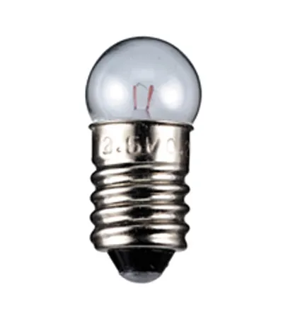 E10-Kuglelampe 4,0V 300mA 1,2W Ø=11,5x24mm.
