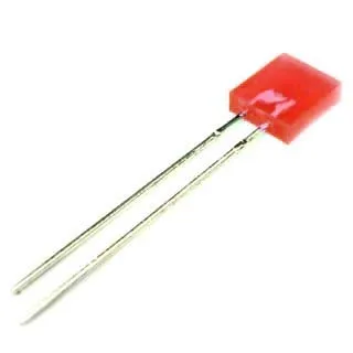 LED Rød rektangulær 2.5 x 7.1 mm.