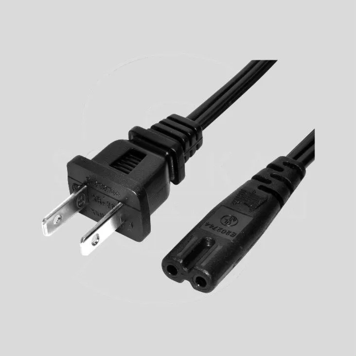 US Power Cable 1,8m C7 2xAWG18 Black
