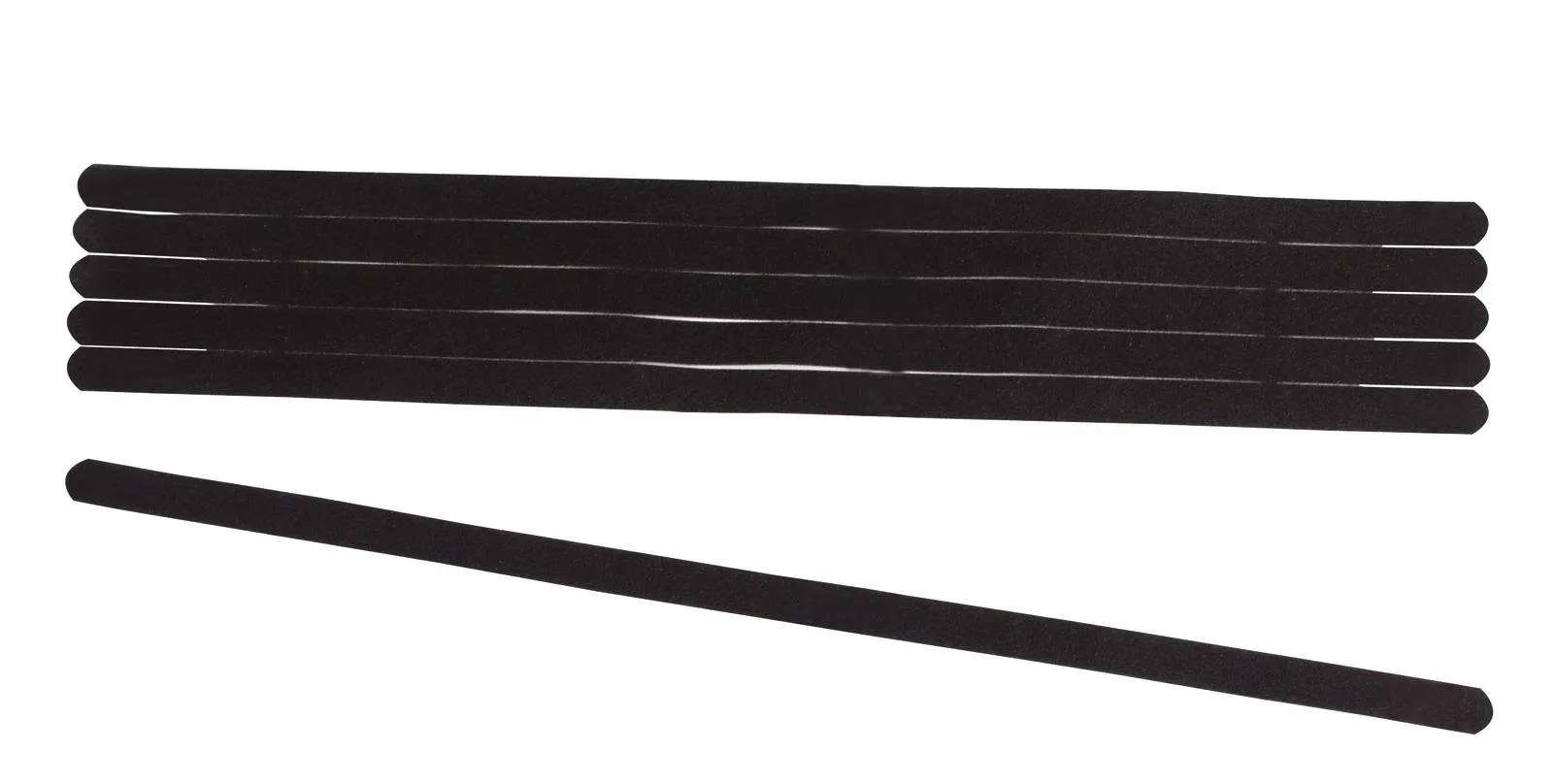 Skridsikre selvlysende strips, 20 x 600mm 6 stk. sort