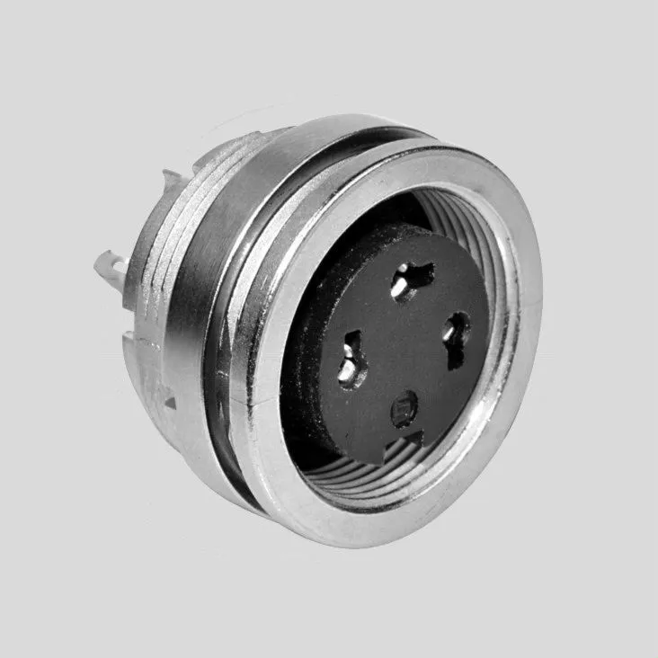 Serie 719 Female Socket 3-Pole Solder Term.