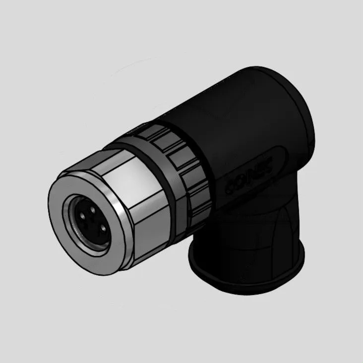 Female Cable Con. 3-Pole Screw Term 90°