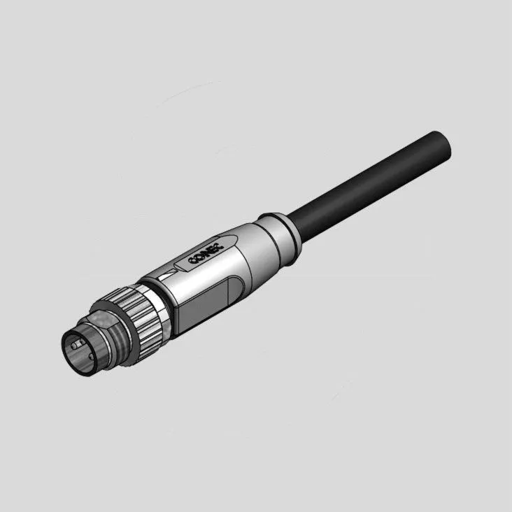 Male Cable Con. 4-Pole molded 10m axial